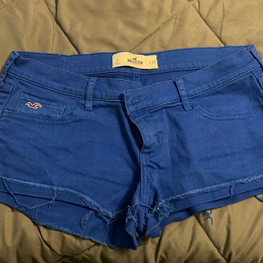 Hollister royal blue denim shorts.